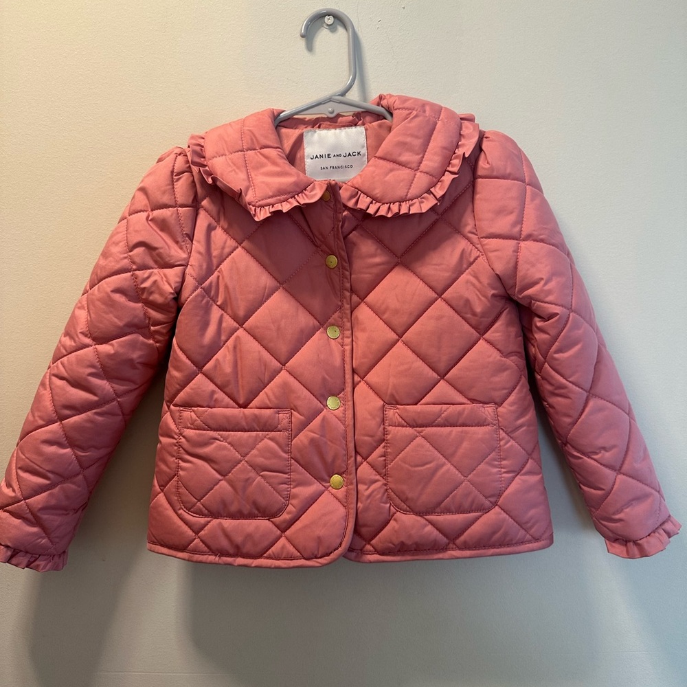 Janie and Jack Pink Quilted Puffer Jacket